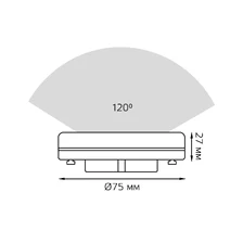 Светодиодная лампа Gauss 8W 660Lm 3000K GX53 108408108-D 6
