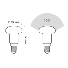 Светодиодная лампа Gauss Рефлекторная 4W 350Lm 3000K E14 106001104 5