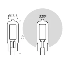 Светодиодная лампа Gauss 3,5W 240Lm 3000K G4 107807103 6