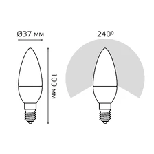 Светодиодная лампа Gauss Свеча 7W 550Lm 4100K E14 103101207 5
