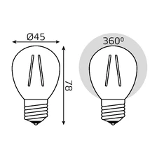 Светодиодная лампа Gauss Шар 13W 1150Lm 4100K E27 105802213 4