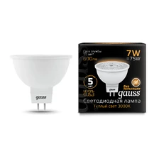Светодиодная лампа Gauss Софит 7W 600Lm 3000K GU5.3 101505107 1