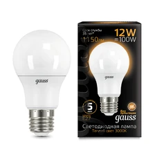 Светодиодная лампа Gauss A60 12W 1150Lm 3000K E27 102502112 1