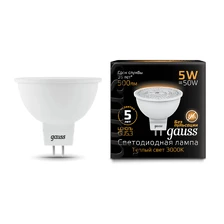 Светодиодная лампа Gauss Софит 5W 500Lm 3000K GU5.3 101505105 1
