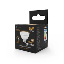 Светодиодная лампа Gauss Софит 5W 500Lm 3000K GU5.3 101505105 3
