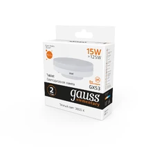 Светодиодная лампа Gauss ELEMENTARY 15W 1020Lm 3000K GX53 83815 3