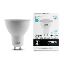 Светодиодная лампа Gauss Софит 9W 660Lm 4100K GU10 13629 1