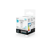 Светодиодная лампа Gauss Софит 9W 660Lm 4100K GU10 13629 3