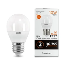 Светодиодная лампа Gauss Шар 10W 710Lm 3000K E27 53210 1