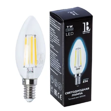 Светодиодная лампа L&B 7W 600Lm 3000K E14 E14-7W-WW-candle filament 1