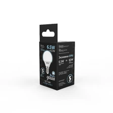 Светодиодная лампа Gauss Шар 6,5W 550Lm 4100K E14 105101207 4