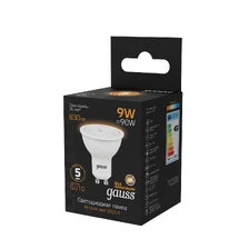 Светодиодная лампа Gauss Софит 9W 830Lm 3000K GU10 101506109 3