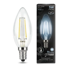 Светодиодная лампа Gauss Свеча 5W 450Lm 4100K E14 103801205 1