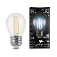 Светодиодная лампа Gauss Шар 7W 580Lm 4100K E27 105802207 1