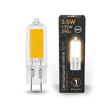 Светодиодная лампа Gauss 3,5W 240Lm 3000K G4 107807103 1