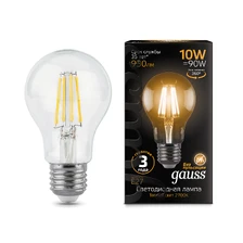 Светодиодная филаментная лампа Gauss A60 10W 930Lm 2700K E27 102802110 1