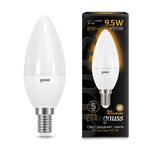 Светодиодная лампа Gauss Свеча 9,5W 890Lm 3000K E14 103101110 1