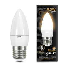 Светодиодная лампа Gauss Свеча 9,5W 890Lm 3000K E27 103102110 1
