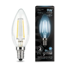 Светодиодная лампа Gauss Свеча 9W 710Lm 4100K E14 103801209 1
