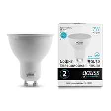 Светодиодная лампа Gauss Софит 7W 550Lm 4100K GU10 13627 1