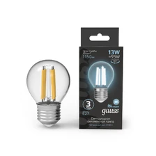 Светодиодная лампа Gauss Шар 13W 1150Lm 4100K E27 105802213 1