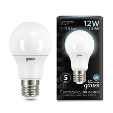 Светодиодная лампа Gauss A60 12W 1200Lm 4100K E27 102502212 1