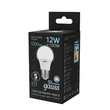 Светодиодная лампа Gauss A60 12W 1200Lm 4100K E27 102502212 3
