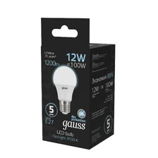 Светодиодная лампа Gauss A60 12W 1200Lm 4100K E27 102502212 4